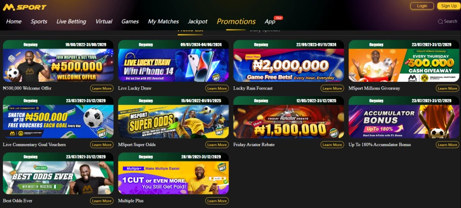 Aviator Msport Bonuses