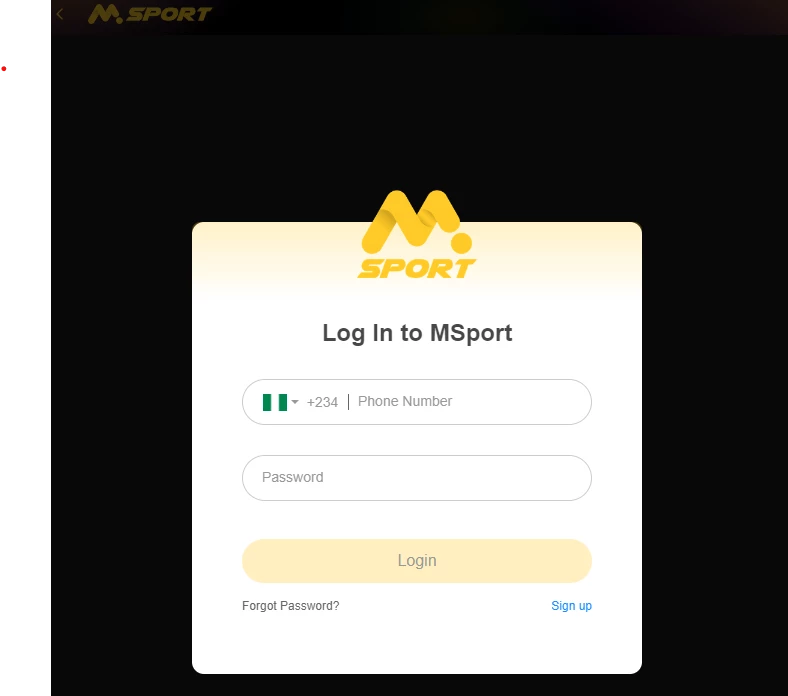 Aviator Msport Login